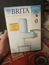 Brita Basic Faucet Mount Water Filtration System White Easy Setup NIB - £13.40 GBP