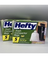 2 Boxes Hefty Trash Compactor Bags 18 Gallon 5 Count Each Box - $54.02 CAD