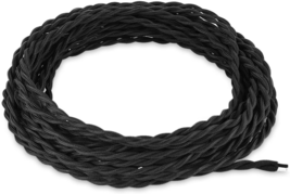Electrical Cord 55Ft Twisted Cloth Cord 18/2 Cotton Covered Electrical A... - $28.37