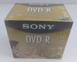 SONY DVD-R 10 PACK 120 MIN 4.7 GB RECORDABLE BLANK DISCS - $20.91