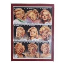 Marilyn Monroe St. Vincent Stamps Framed w/ Certificate of Authenticity ... - £14.57 GBP