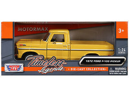 1972 Ford F-100 Pickup Truck Yellow Timeless Legends Series 1/24 Diecast Model C - £30.78 GBP