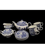 Johnson Brothers Blue Willow Pattern  England 1883 SET 11 PIECES - £225.92 GBP