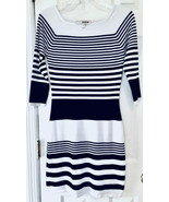I’m In Love With Derek Womens M Boat Neck Black &amp; White Striped Sweater ... - $20.53 CAD