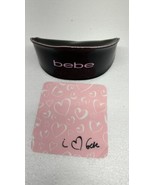 BeBe Black Sunglasses Case with Pink Interior W/ Polishing Cloth - $9.17 CAD