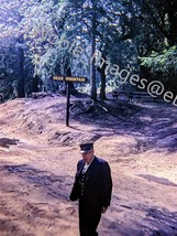 1968 Roaring Camp Conductor Bear Mountain Train Felton California 35mm Slide - £4.37 GBP