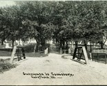 Entrance to Cemetery Fairfield Illinois IL 1922 Photoette Postcard D2 - £14.18 GBP