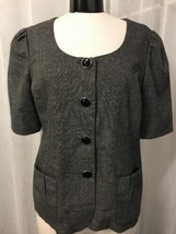 Banana Republic Women&#39;s Blazer Black Stretch Short Sleeve Size 12 - $23.76