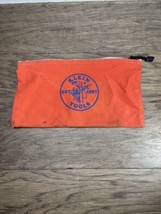 Klein Tools Orange Zipper Bag Toolbag Pouch Construction Mechanic KG JD - £7.84 GBP