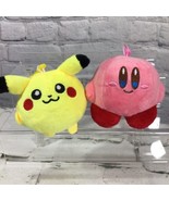 Nintendo Kirby Pokémon Pikachu Plush Backpack Clip Stuffed Retro Gamer T... - £19.71 GBP
