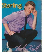 Sterling Knight teen magazine pinup clipping Bop Tiger Beat squatting tie - $3.50