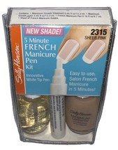 Sally Hansen 5 Minute  FRENCH MANICURE PEN KIT #2315 Sheer  Pink New See... - $9.87