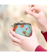 Wallet floral design storage bag coin bag - $5.20