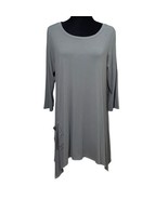 Cut Loose Gray Lagenlook Stretch Swing Dress Boho Tunic Size Large - $31.99