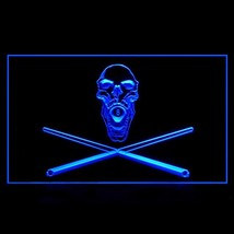 230119B Billiard Game Room 8 Ball Pirate Skull Private Man Cave LED Light Sign - £17.85 GBP