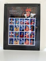 Disney &quot;Villains&quot; Collectable Postage Stamp Framed Artwork - £47.07 GBP