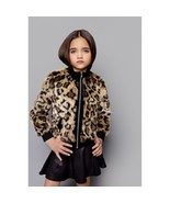MIA NEW YORK Leopard Print Zip Up Jacket Girls Small - £37.66 GBP
