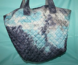 Urban Fit By Urban Expressions Quilt Pattern Insulated Tote Bag Blue Tie Dye - £23.34 GBP