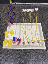 Lot Of Patriotic (7)Necklaces And (2) Yellow Bowtie Pins.. - £7.99 GBP