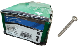 Machine Screws 1/4-20 x 1-1/2&#39;&#39; Phillips Pan-Head 100Pc Stainless Steel ... - $22.76