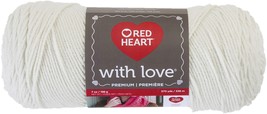 Red Heart With Love Yarn-Eggshell - £13.14 GBP