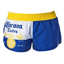 Corona Extra Label Design Women&#39;s Swim Board Shorts Blue - £21.67 GBP