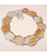 Very Beautiful Copper and Clear Glass Necklace, 925 Silver Overlay, Hand... - $56.00