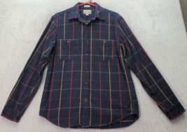 J.CREW Shirt Men Medium Multi Plaid Flannel Cotton Slim Fit Collared Button Down - £14.01 GBP
