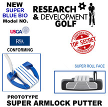 41&quot; Super Blue Bio Arm Lock Putter 17&quot; Jumbo Flat Grip - £187.84 GBP