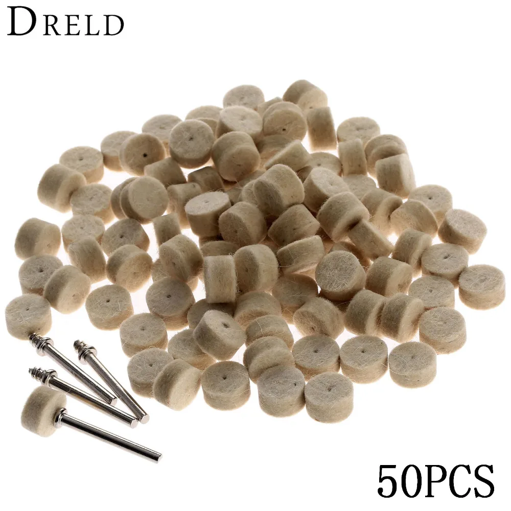 DRELD 50Pcs Grinding Polishing Pad Dremel Accessories 1m  Felt Polishing Buffing - $164.86