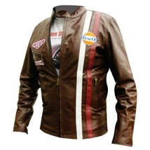 Handmade Leather Jacket Mens,Men Casual Leather Jacket, Mens Biker Leather Jacke - £113.88 GBP