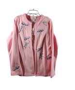 Quacker Factory M Pink Embroidered DRAGONFLY Pull Over 1pc Tank &amp; Cardig... - $474.59 MXN