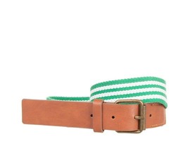 BARNUM Ceinture Canvas Rayée Moderne Verte Blanche Taille 95/XXL Unisexe  - £33.77 GBP