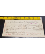 1906 Southern Iron &amp; Equipment canceled check - Railway Equipment - Atla... - £18.44 GBP