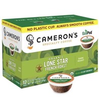Cameron’s Lone Star French Roast single serve pods. 12 count. lot of 2 b... - $34.62