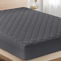 Utopia Bedding Quilted Fitted Mattress Pad, King Size, Elastic Fitted, Grey - $576.34 MXN