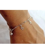 Silver Dangle Bracelet, 925 Sterling Silver, Layering Bracelet for Teen ... - £24.03 GBP