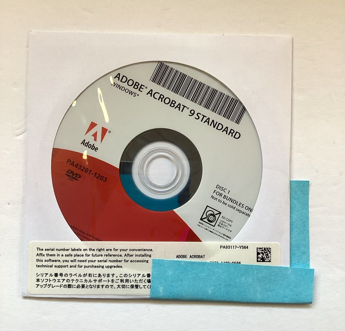 Adobe Acrobat 9 Standard CD With Key/Serial Number - See Photos - $34.64