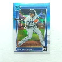 2021 Donruss Optic Isaac Paredes Rookie Detroit Tigers #77 Carolina Blue... - $93.34 MXN