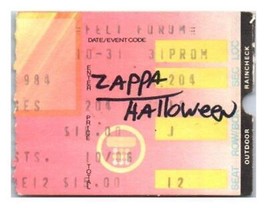 Frank Zappa Halloween Concerto Ticket Stub Ottobre 31 1984 New York Città - £92.68 GBP