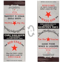 Vintage Matchbook Cover Red Star Inn Chicago IL Carl Gallauer Clark St 1930s - £9.65 GBP