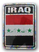 K&#39;s Novelties Wholesale Lot 12 Iraq Country Flag Reflective Decal Bumper Sticker - £10.32 GBP