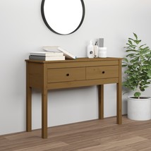 Console Table Honey Brown 100x35x75 cm Solid Wood Pine - £54.56 GBP