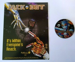 Jackbot Pinball FLYER And NOS Plastic Promo Bride Of Pinbot Robot NOS - £18.65 GBP