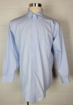 Brooks Brothers Regent Long Sleeve Cotton Button Front Shirt Blue Stripe... - $24.75
