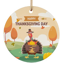 Thanksgiving Turkey Ornament Happy Giving Cute Wild Turkey Natural Ornament Gift - £11.82 GBP