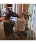 Lot 2 Vintage Cowboy Antique Equestrian Horse Head Fence Post Gate Toppe... - $1,139.46 MXN