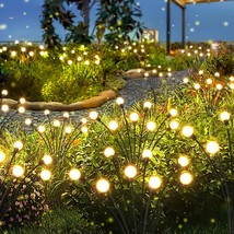 Solar Garden Lights - 4 Pack Upgraded Swaying Solar Lights For Outside, 32 Led S - £32.42 GBP