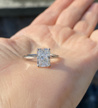 IGI Radiant Cut 2Ct Lab Grown Diamond Solitaire Engagement Ring 14k Whit... - $1,199.60