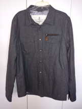 J. HOWELL LIFETIME MEN S GRAY WOOL BLEND SHIRT/JACKET-XXL-GENTLY WORN-NI... - $22.13